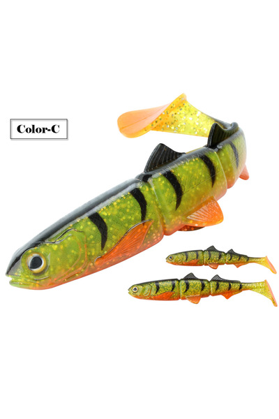 Choice 16cm Color-C Spinpoler Wander Shaker Paddle Tail Pike Bait Soft Swimba...
