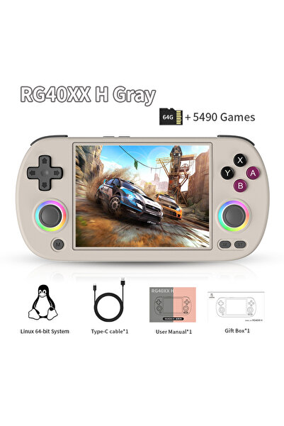 Choice Gray 64GB ANBERNIC RG40XX H Handheld Game Console Linux 64-bit System ...