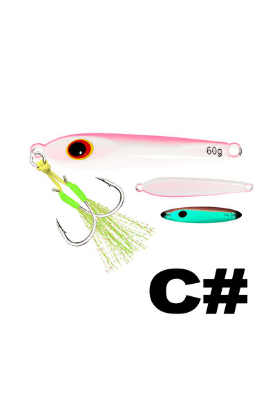 Choice 60g COLOR C TOLU 2024 New 40g 60g 80g 100g Flat Slow Sinking Hard Meta...
