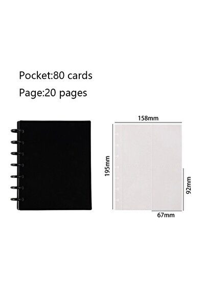 Choice Black-20 pages 3Inch Kpop Photo Album Solid Colour Insert Loose-leaf M...