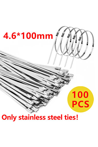 Choice6 4.6x100mm-100pcs Cable Ties Plier Hand Stainless Steel Tie Tool Self-...