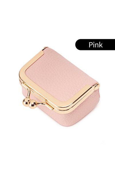 Choice3 KB439-Pink1 Women's Mini Jewelry Box Exquisite Kiss Lock Coin Bag Por...
