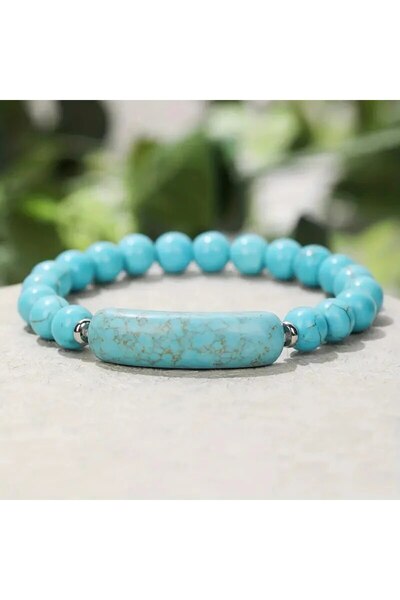 Choice 18.5cm Turquoise 1pc Healing Handmade Stone Bracelet Turquoise Natural...