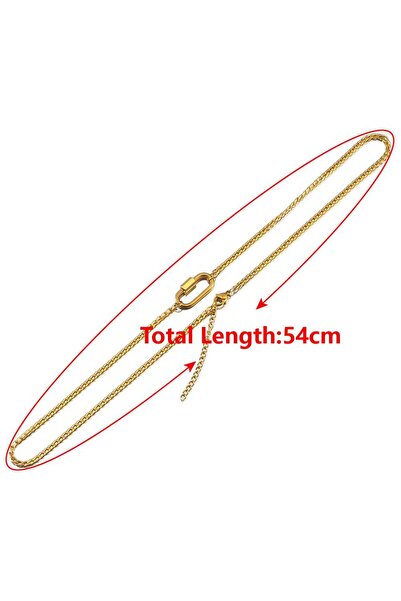 Choice 1pc Gold color D 1pc Stainless Steel Heart Oval Spiral Clasp Necklace ...