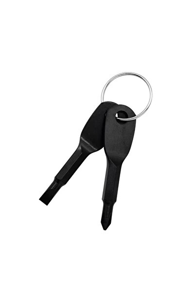 Choice1 black 2pcs Mini Screwdriver with Keychain Portable Pocket Hand Tool E...