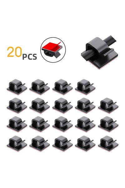 Choice 20PCS-Black 10/20/50/100pcs Cable Clips, Adhesive Cable Organizer Cord...