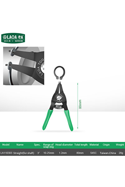 Choice4 كماشة LAOA Mini Circlip مقاس 3 بوصات ذات منقار بزاوية قائمة ومحمولة و...