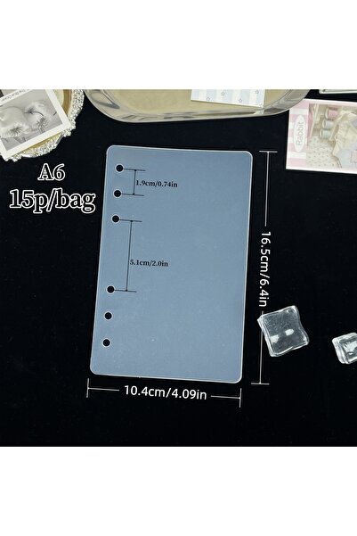 Choice7 A6 Db 15Pcs 5/10/15Pcs/Bag A5/A6/A7/M5 Loose-Leaf Dividers, Semi-Tran...