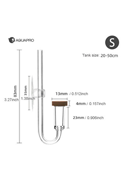 Choice6 Short S Aquarium CO2 Diffuser Bubble Counter Mini Fish Tank Sprayer C...