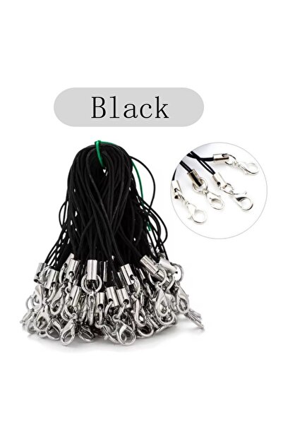 Choice 50PCS Black 10-100PCS Lobster Clasp Lanyard Strap Cord Mobile Cords Ch...