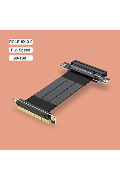 Choice4 محول PCI Express 3.0 X8 إلى X8 بطول 5 سم، زاوية 90 درجة، 90-180، لشاس...