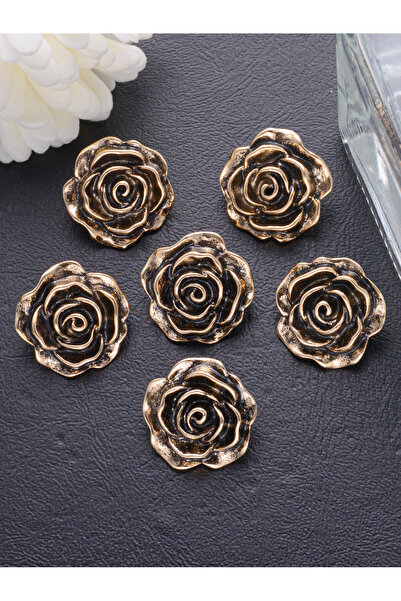 Choice8 1.5cm-10pcs 1 10/50pcs Retro Rose Metal Buttonfor Clothing, Jackets, ...