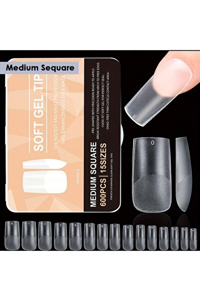 Choice1 AS-002-2 600pcs Matte Press On Nail Tips Full Cover Fake Nails 15 Siz...