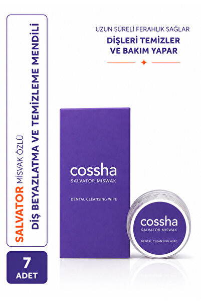 Cossha Salvator Miswak Diş Temizleme ve Beyazlatma Mendili 7’li Paket