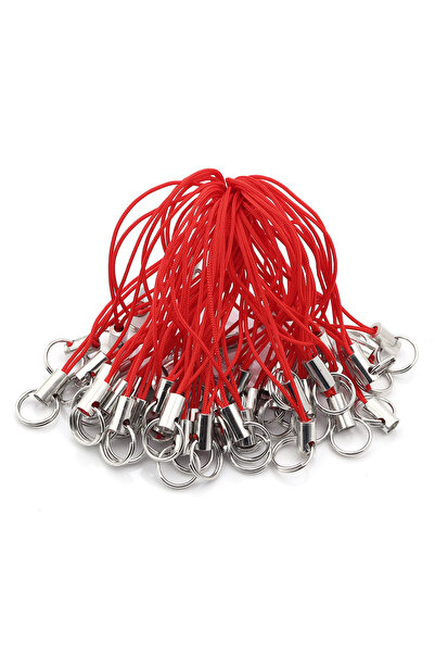Choice 6cm 50pcs Red 50Pcs/Lot Wire Cord Mobile Phone Craft Pendant Lanyard D...