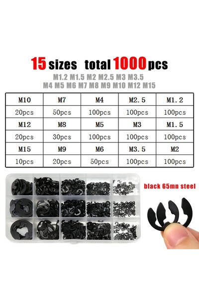 Choice3 set D 1000pcs 1 Box Mix M1.2 M1.5 M2 M2.5 M3 M4 M5 M6 M8 M10 M12 M15 ...