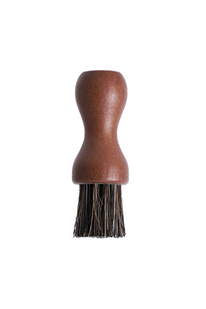 Choice coffee brown Mini Horse Hair Oiling Brush, Beech Small Shoe Brush, Sof...