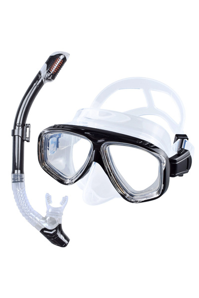 Choice مجموعة غطس جافة ClearBlack، قناع غوص احترافي، نظارات سباحة، مضادة للتس...