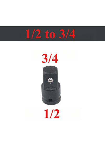 Choice10 محول مقبس من 1-2 إلى 3-4، من 1/2 إلى 3/8، ومن 3/8 إلى 1/4، ومن 3/4 إ...
