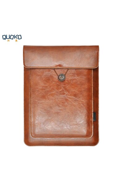 Choice 13 inches Brown Double Layer High Capacity 13 Inch Laptop Bag Cover PU...