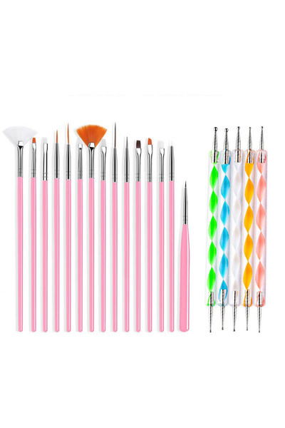 Choice1 19 5/20Pcs Nail Art Brush Design Tip Painting Drawing Carving Dotting...