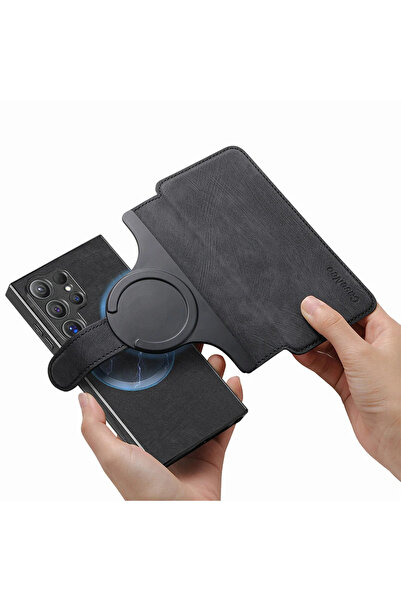 Choice For Galaxy S24 Ultra Black Magnetic 2 In 1 Detachable Flip Card Wallet...