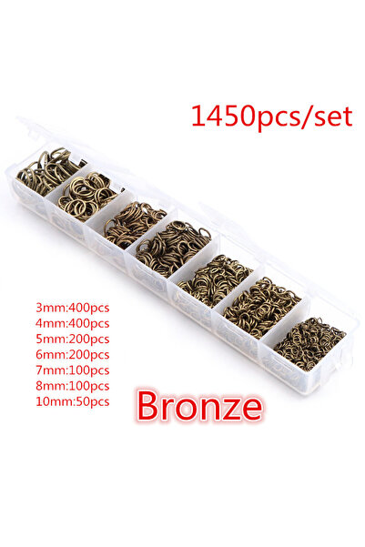 Choice 1450pcs Set Bronze One Set Box 3 4 5 6 7 8 10mm 8 Colors Open Jump Rin...