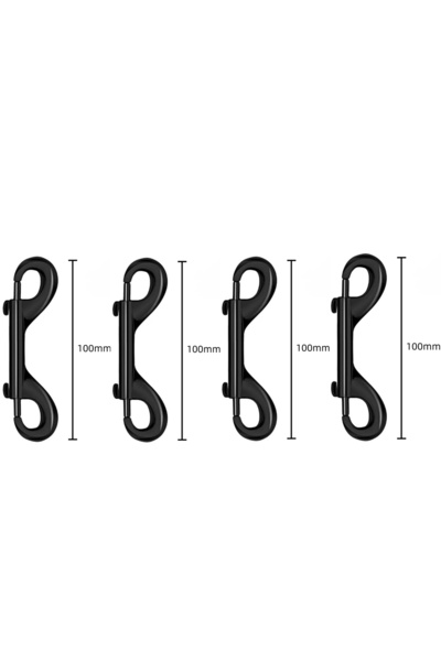 Choice 4PCS 100mm 316 Stainless Steel Double-Ended Snap Hook 100mm - Scuba Di...