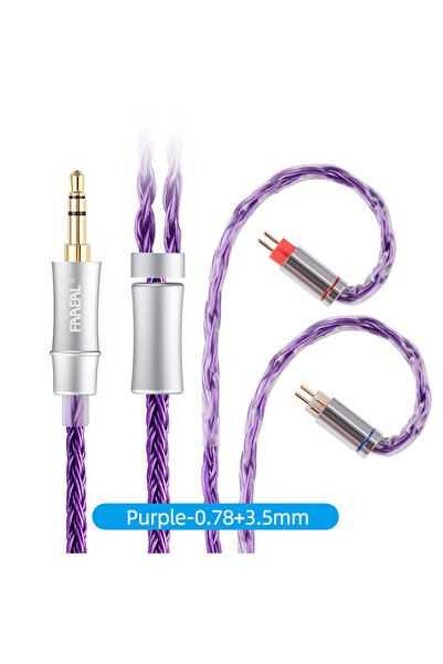 Choice1 Purple 0.78mm 3.5mm FAAEAL Replacement Earphone Cable 0.78mm/QDC Pin ...
