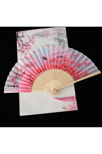 Choice peach blossom Retro Style Folding Fan Female Japanese Pattern Retro Cl...