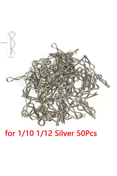 Choice 50PCS 1-10 Silvery 50Pcs RC Car Body Clips Pins Housing Latch R Buckle...