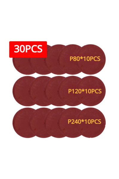 Choice5 B2 30 قطعة/مجموعة، 5 بوصة (125 مم)، ورق صنفرة دائري بخطاف وحلقة، مناس...