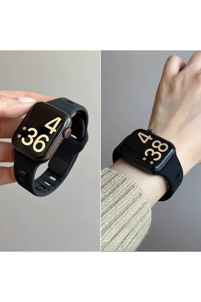Choice iwatch 10 42mm black Silicone Band For Watch series 10 46mm 42mm strap...