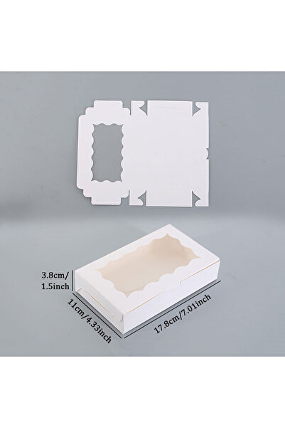 Choice 10pcs White 10pcs Cake Boxes With Window Bakery Boxes Pastry Boxes For...