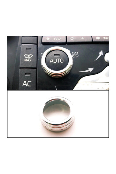 Choice Silver Aluminium Alloy Car Air Conditioning Rotary Knob Fit For VOLVO ...