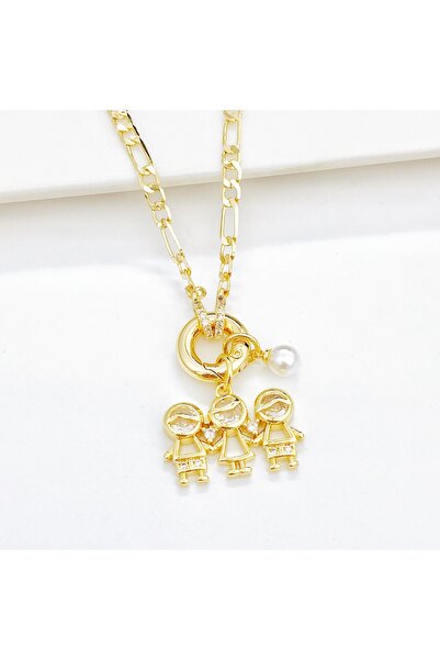 Choice Necklace 1 Gold-Plated Son Daughter Zircon Necklace Classic for Men Wo...