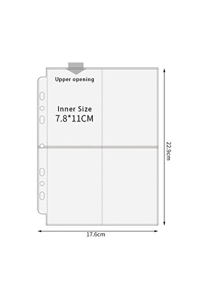 Choice 7Holes-4pocket 10pcs A5 3/7 Ring Binder Transparent Photo Album PP Inn...