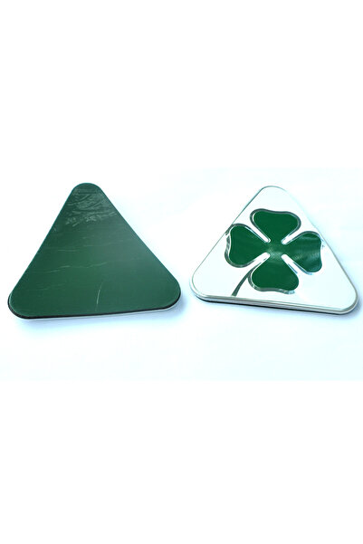 Choice1 Silver side 1 Pair Aluminum Fender Decoration Stickers Four Leafs Clo...