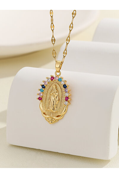 Choice TP-04194-01 Luxury Gold Plated Multicolor CZ Pendant Necklace, Elegant...