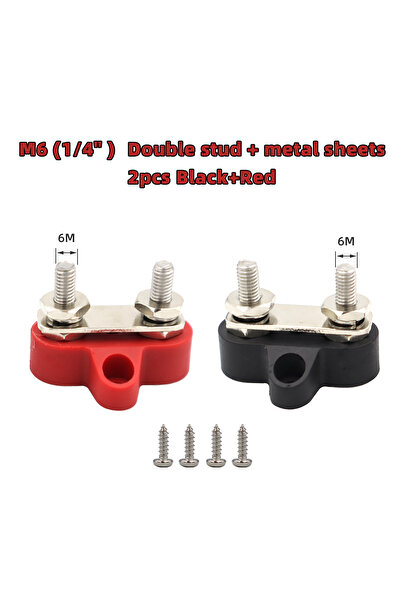 Choice Style C M6 Red Black Terminal Block Studs M6 M8 Positive Negative Heav...