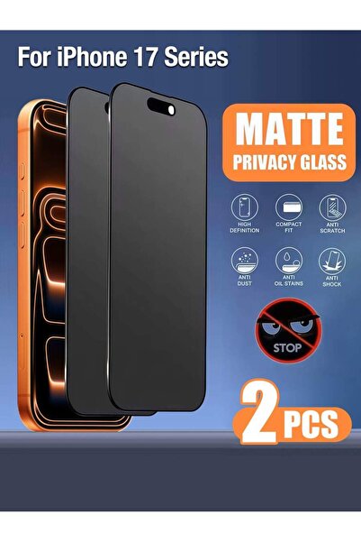 Choice27 iPhone 16 Pro Tempered Glass Film black 2 Pcs Matte Anti-Privacy Scr...