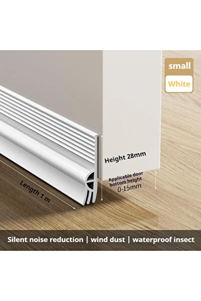 choice2 Small white 1m 1M Door Bottom Sealing Strip Windproof Dust Stopper Ra...