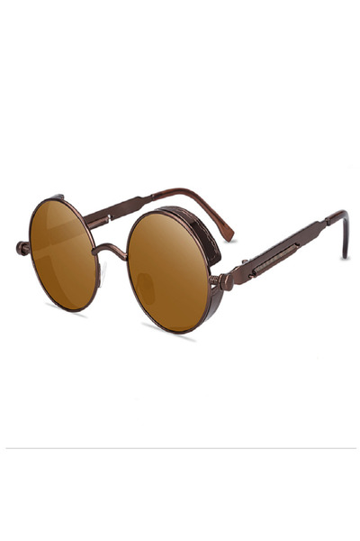 Choice BROWN Classic Gothic Steampunk Sunglasses Men Women Brand Designer Vin...