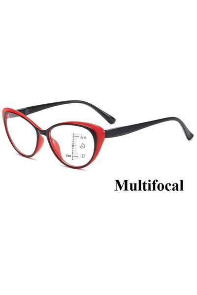 Choice5 +400 black-Red 4 Colors Progressive Multifocal Reading Glasses Anti B...