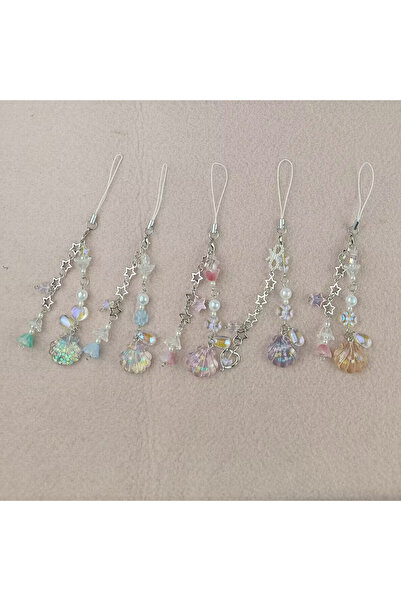 Choice1 5pcs 5 Style Shell Beaded Phone Chain Gorgeous Star Lily of the Valle...