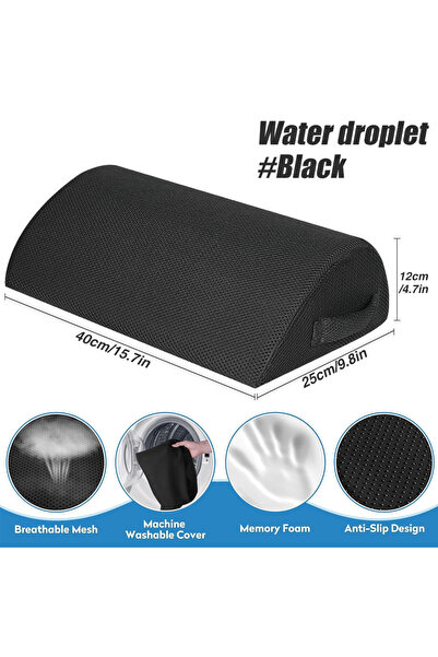 Choice1 Water droplet-Black Ergonomic Feet Pillow Relaxing Cushion Support Fo...