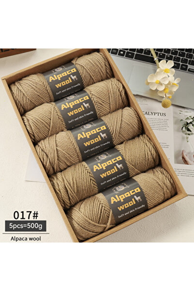 Choice 17 Khaki 500g Alpaca Wool 245 Chunky Knitting Yarn Multi-Color Autumn ...