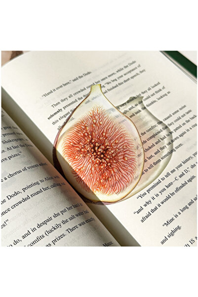 Choice5 Fig 1pc Cute Acrylic Fruit Bookmark, Transparent Light Transmitting, ...