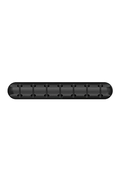 Choice Black 7 Channel Cable Cord Wire Organizer Silicone USB Cable Winder Ma...