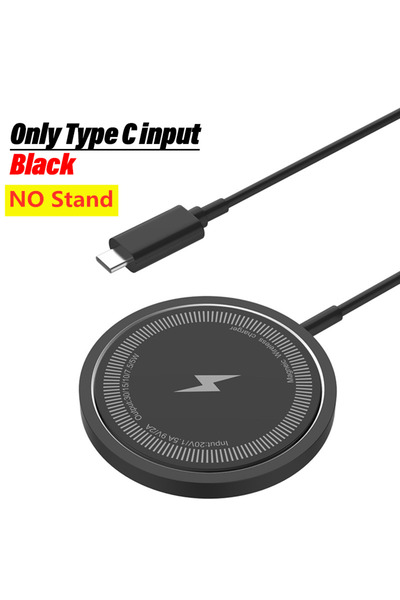 Choice4 VIKEFON Type C Black Magnetic Wireless Charger Fast Charging Station ...